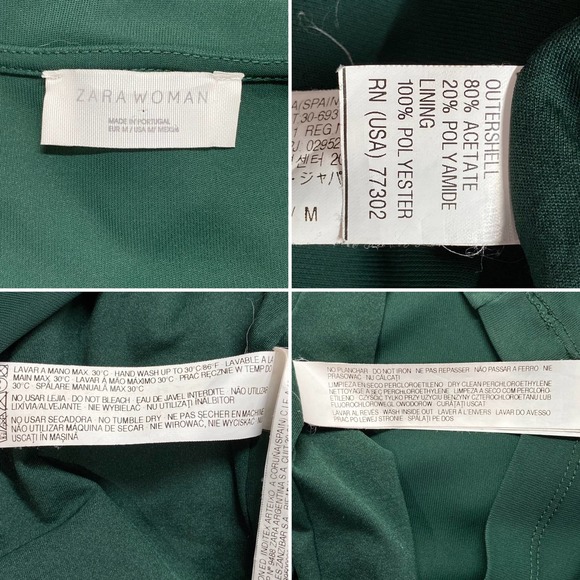 Zara Woman Green Asymmetrical Sleeveless Dress - Picture 5 of 5